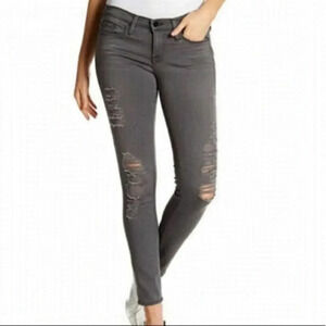 FRAME Le Skinny de Jeanne in Grey Shred